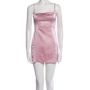 Danielle Guizio Pink Satin Dress